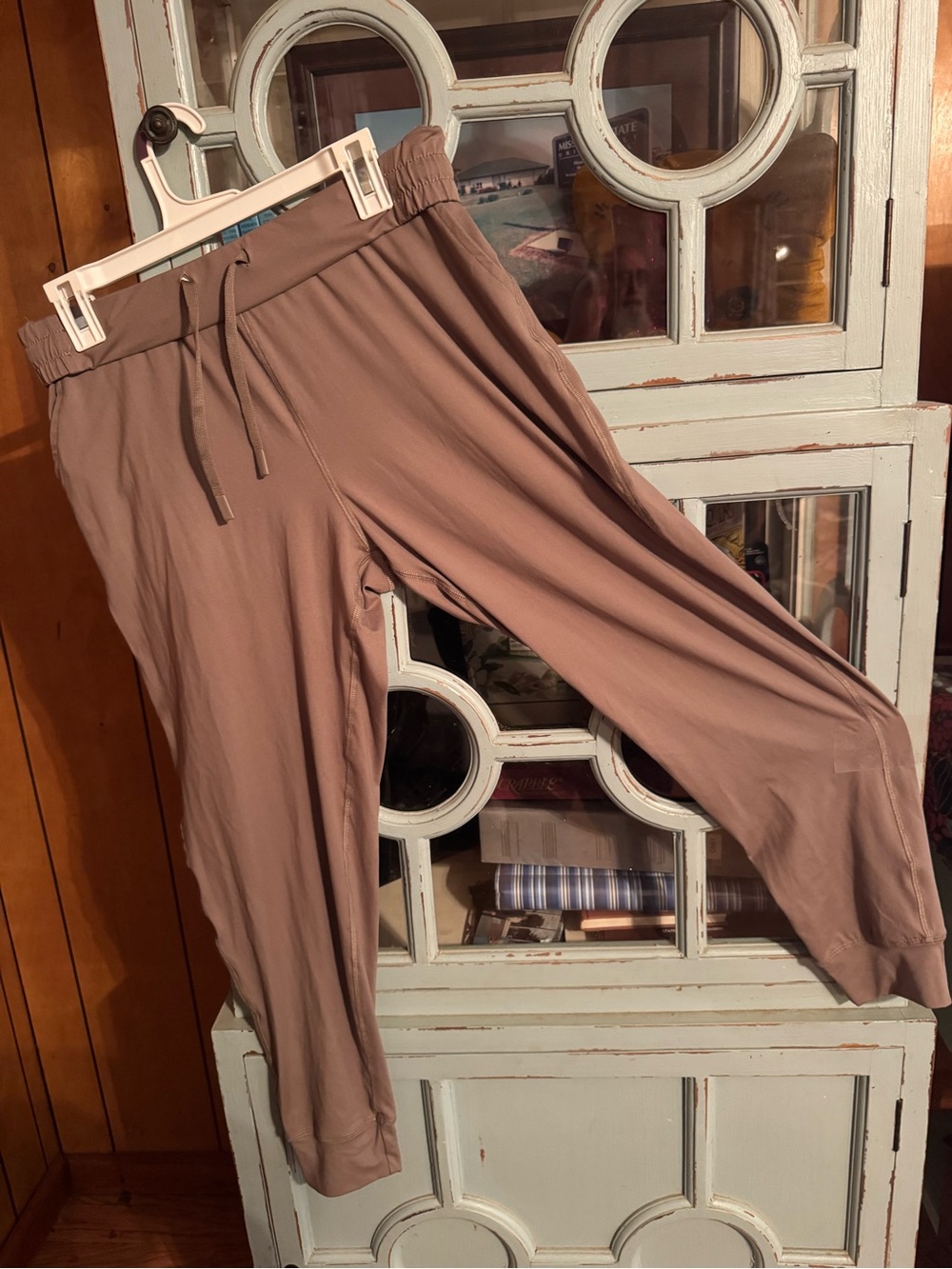 Mono B Ladies Drawstring Joggers in Mauve Taupe B5
